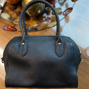 Tommy Hilfiger Saffiano Leather TH Heritage Lock Bowler Satchel Bag Purse